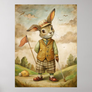Golf-Tier-Plakat Poster