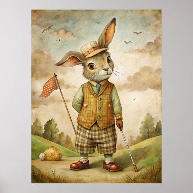 Golf-Tier-Plakat Poster (Vorne)