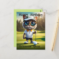 Golf Time: Funny Cat Golf Player, Geburtstag
