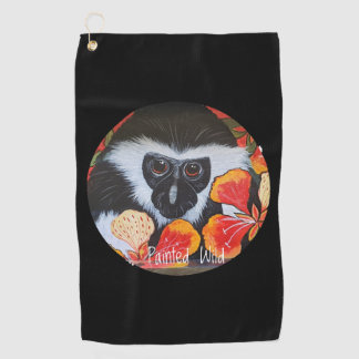 Golf Towel Colobus Gemalt Wild Golfhandtuch