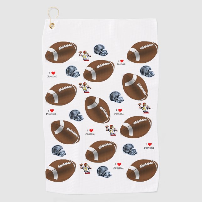 Golf Towel Football Golfhandtuch (Vorderseite)