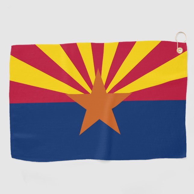 Golf Towel mit Fahne von Arizona, USA Golfhandtuch (Horizontal)