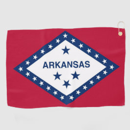 Golf Towel mit Fahne von Arkansas, USA Golfhandtuch