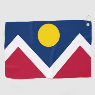 Golf Towel mit Fahne von Denver, Colorado, USA Golfhandtuch