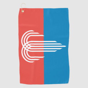 Golf Towel mit Fahne von Kansas City, Missouri, US Golfhandtuch