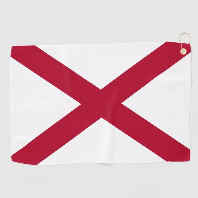 Golf Towel mit Flagge von Alabama, USA Golfhandtuch (Horizontal)