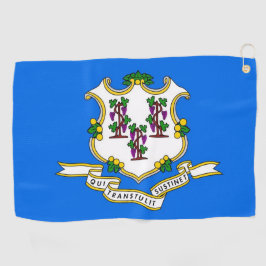 Golf Towel mit Flagge von Connecticut, USA Golfhandtuch