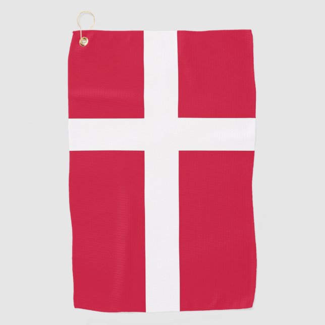 Golf Towel mit Flagge von Dänemark Golfhandtuch (Vorderseite)