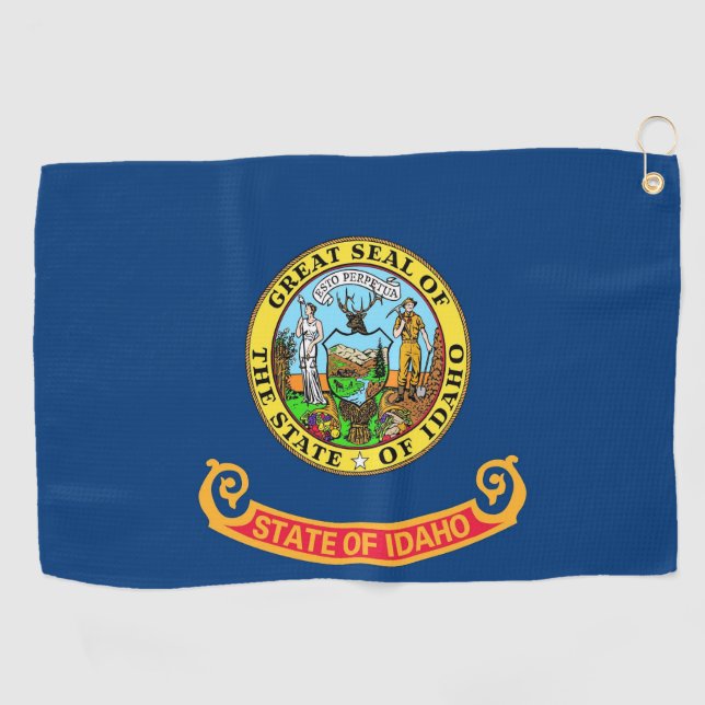 Golf Towel mit Flagge von Idaho, USA Golfhandtuch (Horizontal)