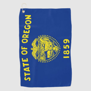 Golf Towel mit Flagge von Oregon, USA Golfhandtuch