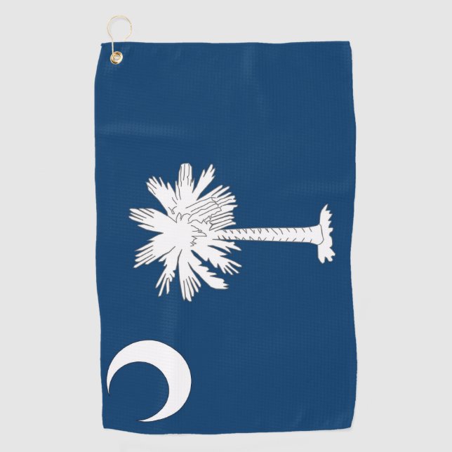Golf Towel mit Flagge von South Carolina, USA Golfhandtuch (Vorderseite)