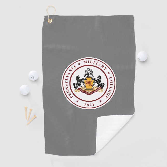 + GOLF TOWEL mit PMC-Siegel-Logo Golfhandtuch (Insitu)