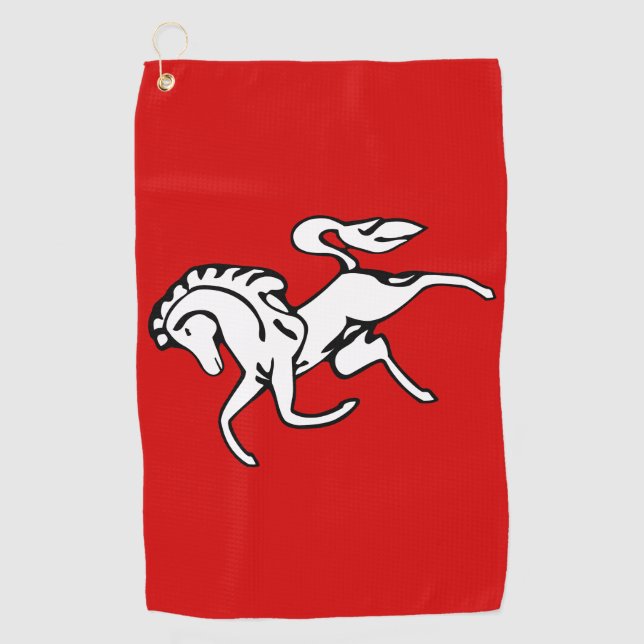 Golf Towel with flag of Kent County, England Golfhandtuch (Vorderseite)