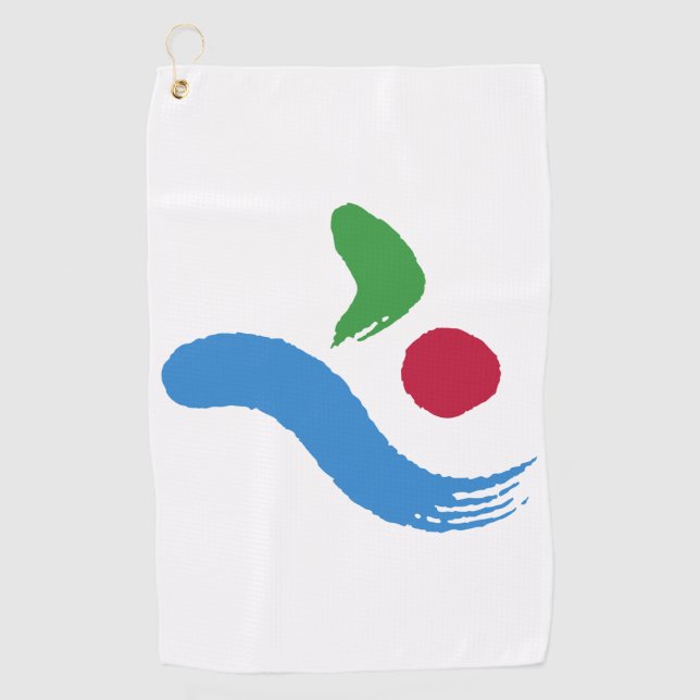 Golf Towel with flag of Seoul, South Korea Golfhandtuch (Vorderseite)