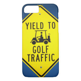 Golf Traffic Golf Cart Sign iPhone 8/7 Hülle
