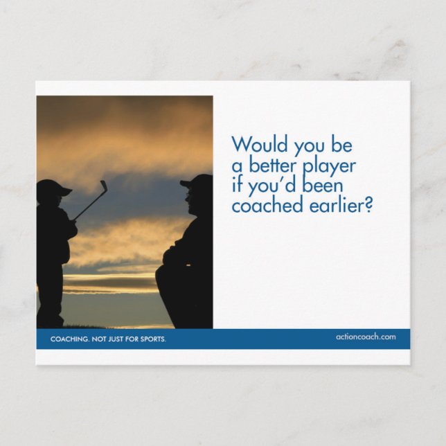 Golf trägt Postkarte zur Schau (Vorderseite)