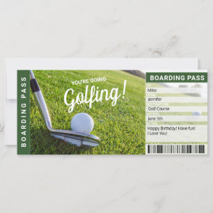 Golf Trip Geschenkgutschein Boarding Pass
