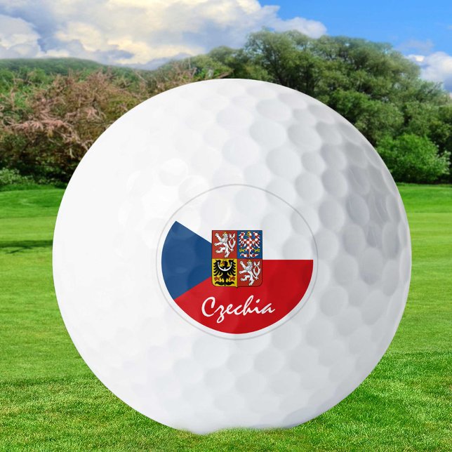 Golf Tschechen & Tschechische Republik Flagge / Go Golfball (Von Creator hochgeladen)