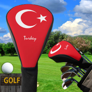 Golf Türkei & Türkische Flagge / Golf Clubs Abdeck Headcover