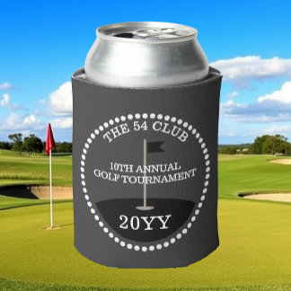 Golf Turnament Club Name Jahr Grau Dosenkühler