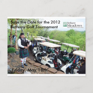 Golf-Turnier-Save the Date Postkarte