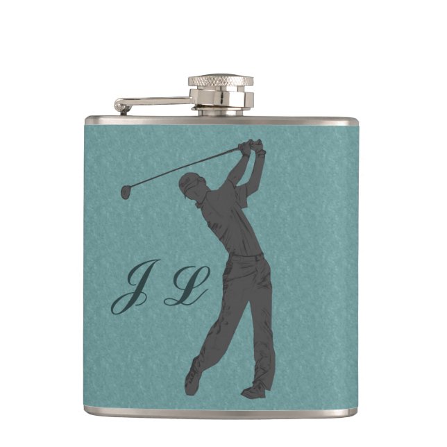 Golf-Typ-kundengerechtes Monogramm Flachmann (Vorderseite)