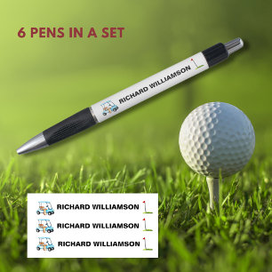 Golf Typ Warenkorb Personalisierter Name Kugelschreiber