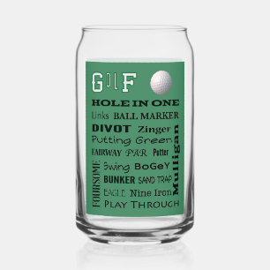 GOLF Typografie Dosenglas