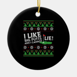 Golf Ugly Christmas Keramik Ornament