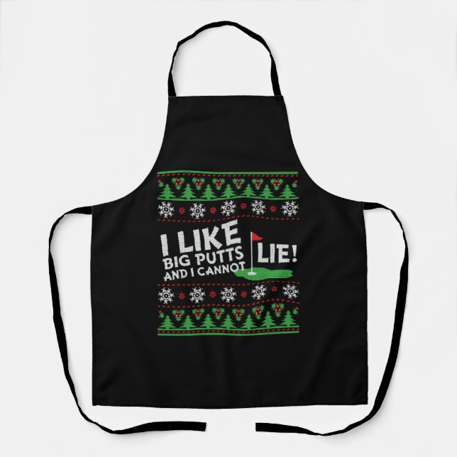 Golf Ugly Christmas Schürze (Vorderseite)