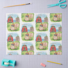 Golf Ugly Sweater Christmas Party with Santa Claus Seidenpapier