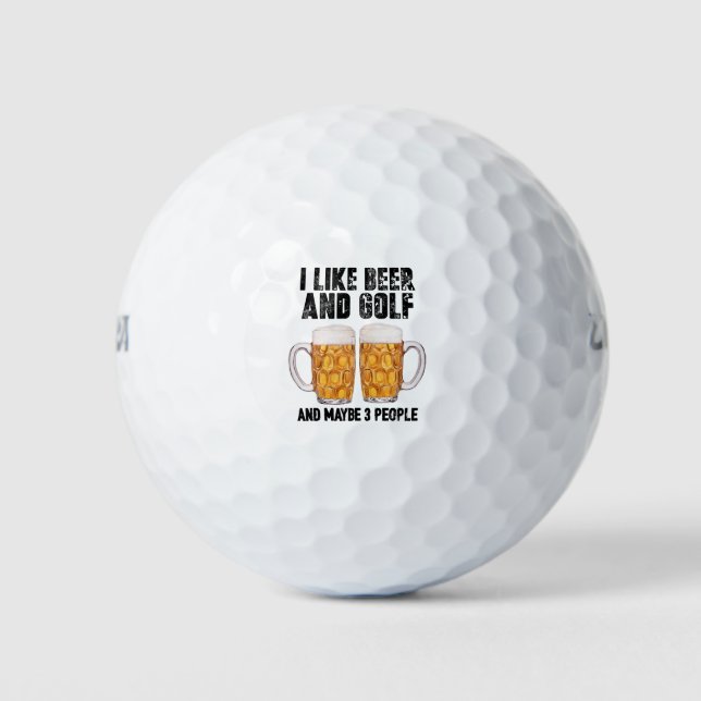 Golf und Bier Golfball (Vorderseite)