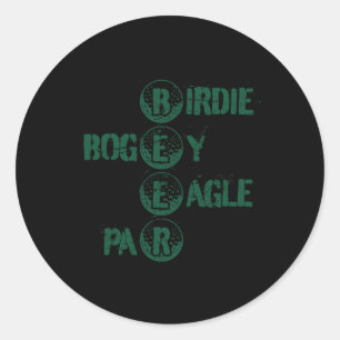 Golf und Bier Lustiger Golf Golfspielender Golfer Runder Aufkleber