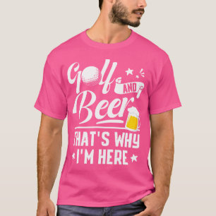 Golf und Bier Lustiger Vatertag Trinken Geburtstag T-Shirt