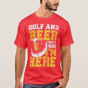 Golf und Bier pro Green Sport Spaß Trinken Geschen T-Shirt