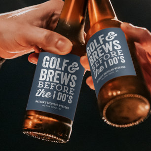 Golf und Bier vor der Junggesellenparty im Navy-St Bierflaschenetikett