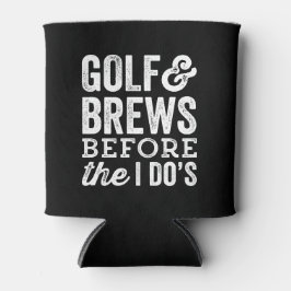 Golf und Bierbrauen vor meiner schwarzen Junggesel Dosenkühler