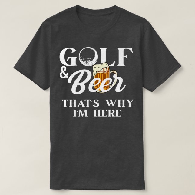 Golf und Biere, deshalb hier Shirt Joke Vater Fun (Design vorne)