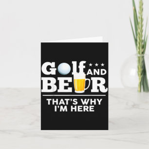 Golf und Bierwitz Papa Lustiger Vatertag Trinken Karte