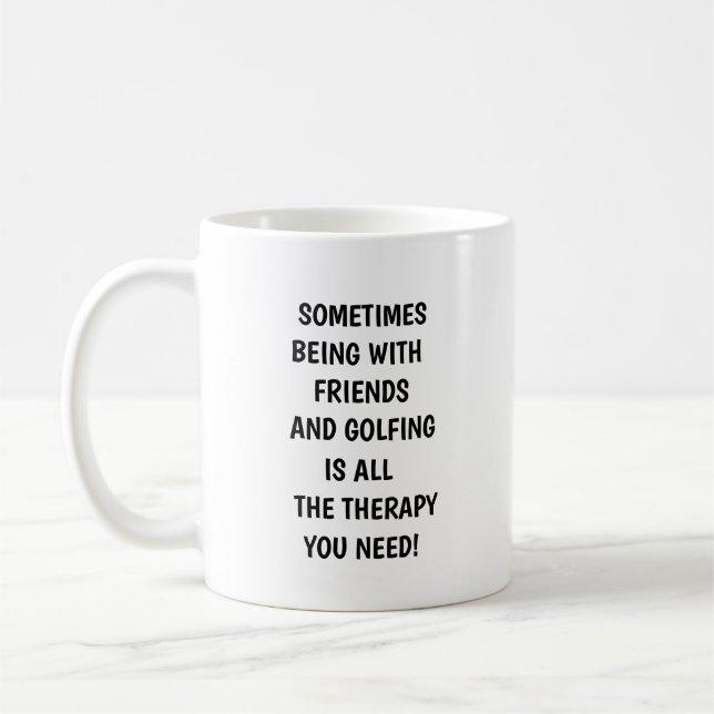 Golf und Freunde - Funny Mug Kaffeetasse (Links)
