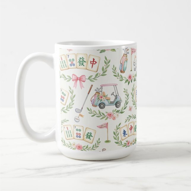 Golf- und Mahjong-Tasse Kaffeetasse (Links)
