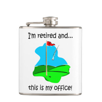 Golf und Ruhestand Flachmann