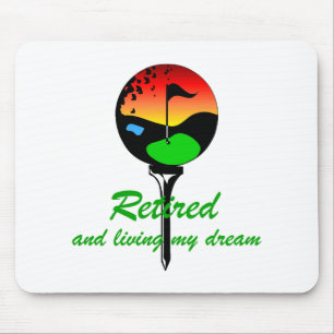 Golf und Ruhestand Mousepad