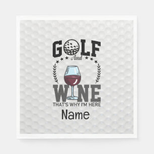 Golf und Wein, deshalb bin ich hier für Golfer Serviette