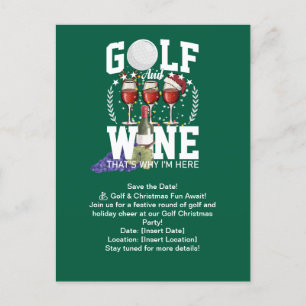 Golf und Wein, deshalb bin ich zu Weihnachten hier Postkarte