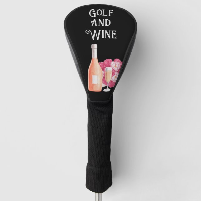 Golf und Wein für Golfspieler Golf Headcover (Vorderseite)