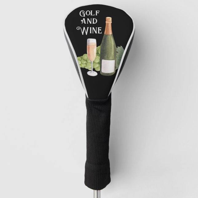 Golf und Wein für Golfspieler Golf Headcover (Vorderseite)