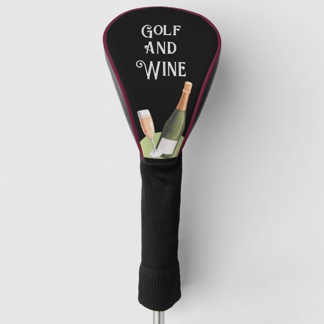 Golf und Wein für Golfspieler Golf Headcover (Vorderseite)