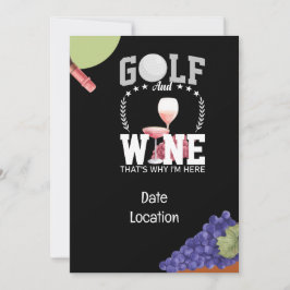 Golf- und Weinpaarungen Party für Golfer Einladung