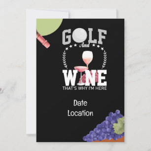 Golf- und Weinpaarungen Party für Golfer Einladung